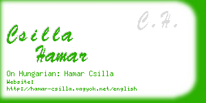 csilla hamar business card
